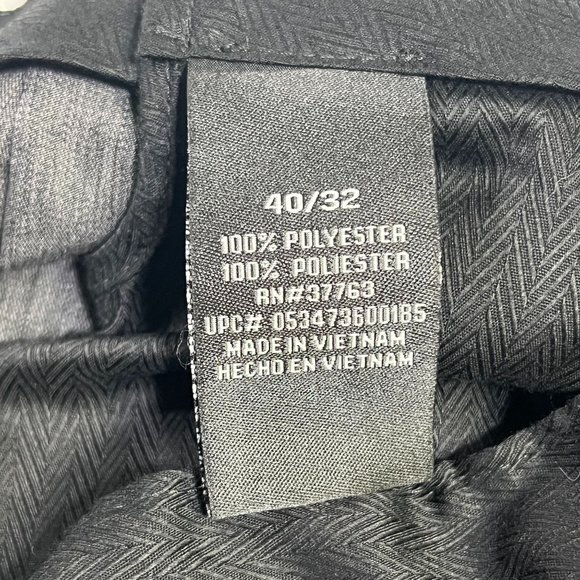 Perry Ellis - Portfolio - Men's Size 40/32 - Grey Dress Pants - Cuff Hem Pleated - Picture 5 of 10